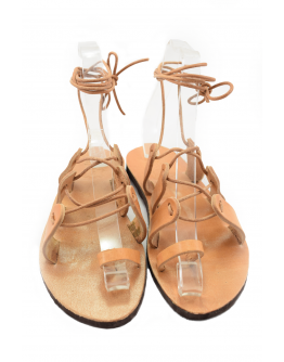 Handmade ancient greek leather sandals for women